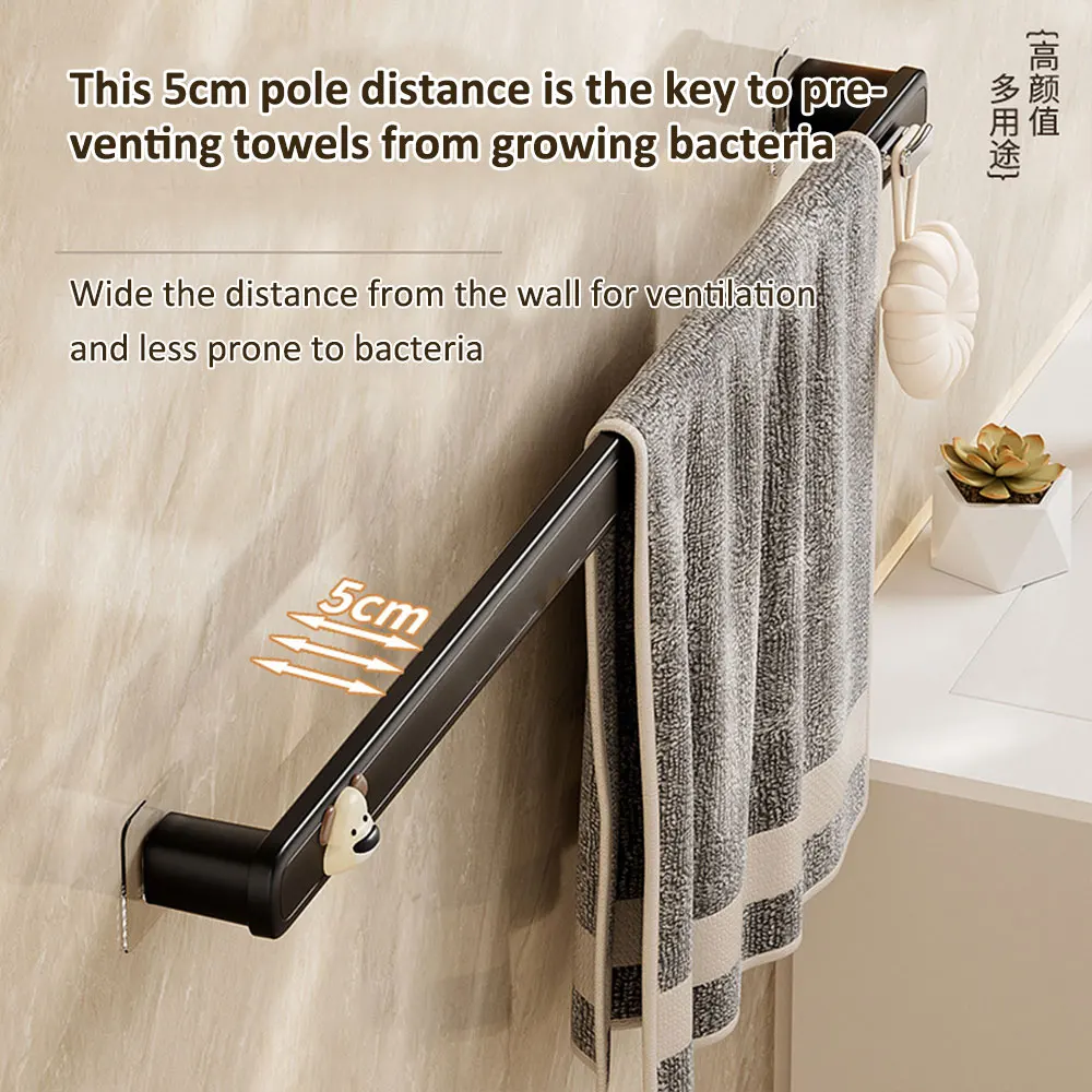 Home Towel Rack Toilet Storage Slipper Rack Bathroom Toilet Non Perforated Wall Mounted Storage Rack Home Accessories