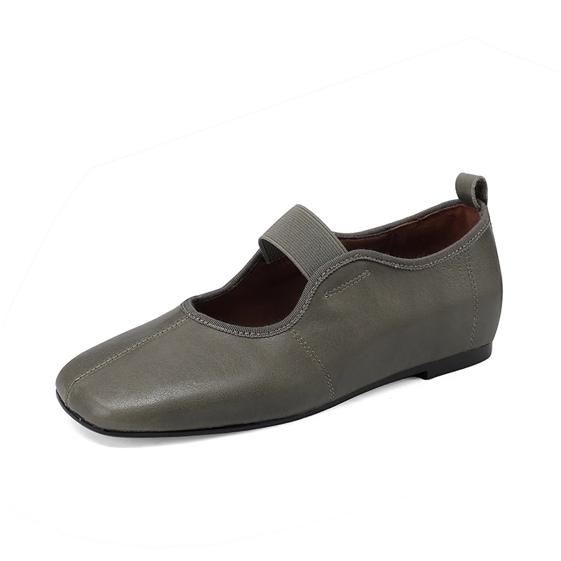 SmallHut nouveau 2026 tendance printemps en cuir véritable Mary Janes femmes chaussures plates bout 