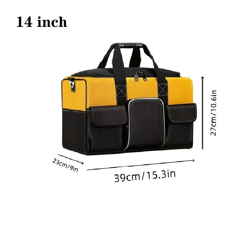 Work Ready Tool Bag with 16 Total Pockets Including Internal and External Compartments for Comprehensive Tool Storage Solutions