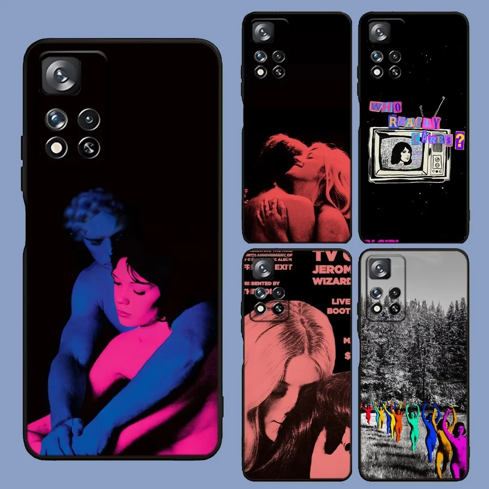 

Hot Band T-TV Girl Phone Case For Samsung Galaxy A13,A21s,A22,A31,A32,A52,A53,A71,A80,A91 Soft Black Cover