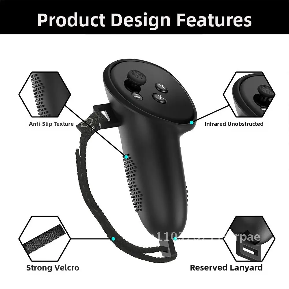 Anti-Slip Silicone Case for Meta Quest3 S Vr Handle Protective Cover with Rocker Cap - Anti-Fall Game Controller Accessory