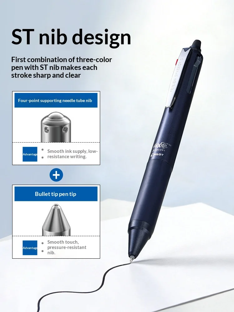 Pilot FRIXION SYNERGY 3in1 0.4mm Erasable Gel Pen Unique ST Bullet Tip&Temperature-Sensitive Technology For Homework/Note-taking view 4