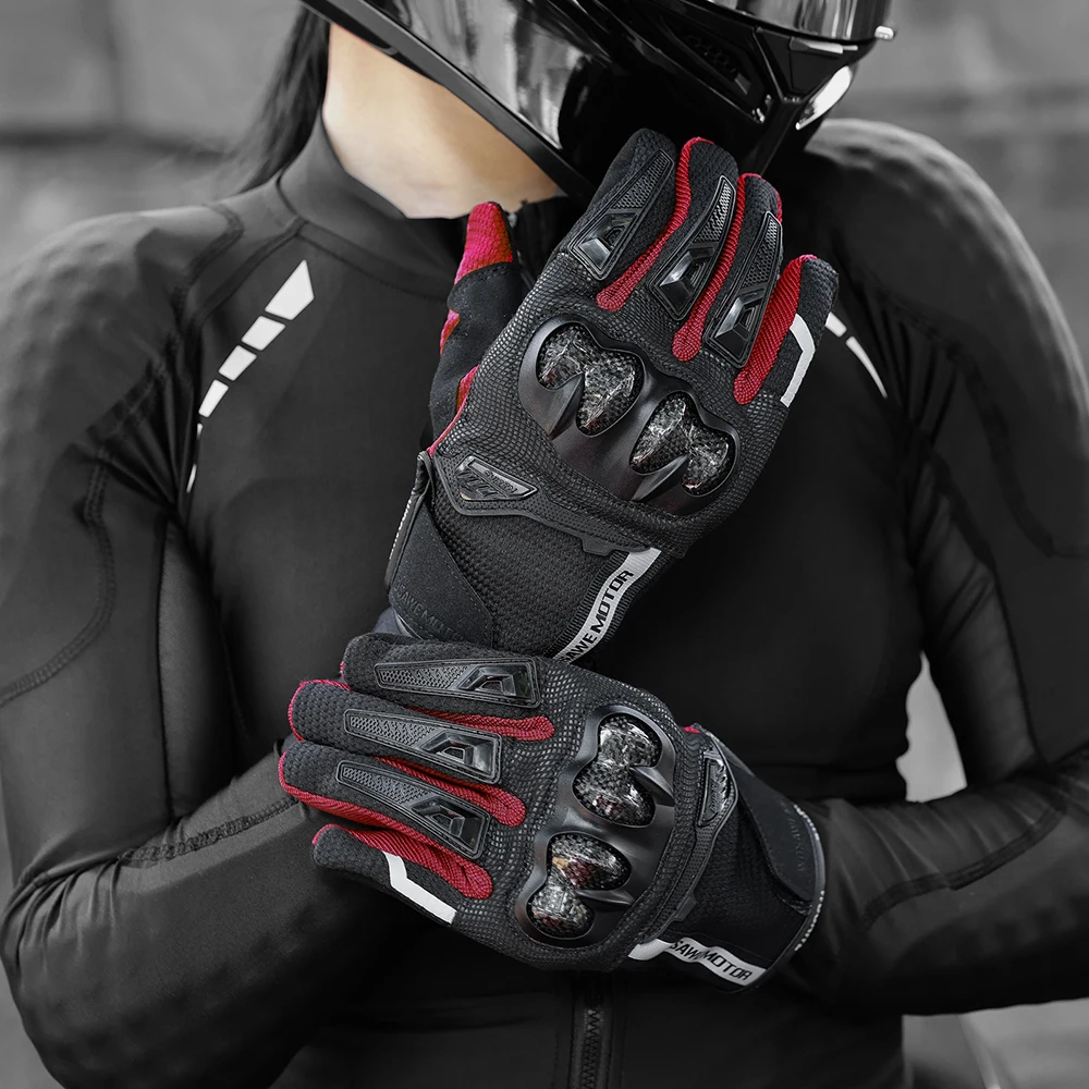 WOSAWE Motorcycle Gloves Full Finger Racing Gloves Outdoor Sports Protection Riding Cross Dirt Bike Gloves