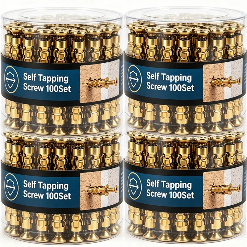 XLGYLPRO Self-tapping expansion screw set, heavy-duty hinge repair screws, threaded wall anchors, cabinet fasteners