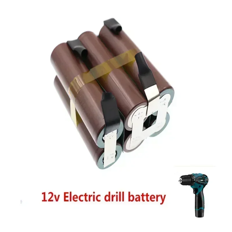 12V 18650 battery 6000mAh HG2 for 12.6v screwdriver battery weld soldering strip 3S 3S2P 12.6v battery pack (customize)