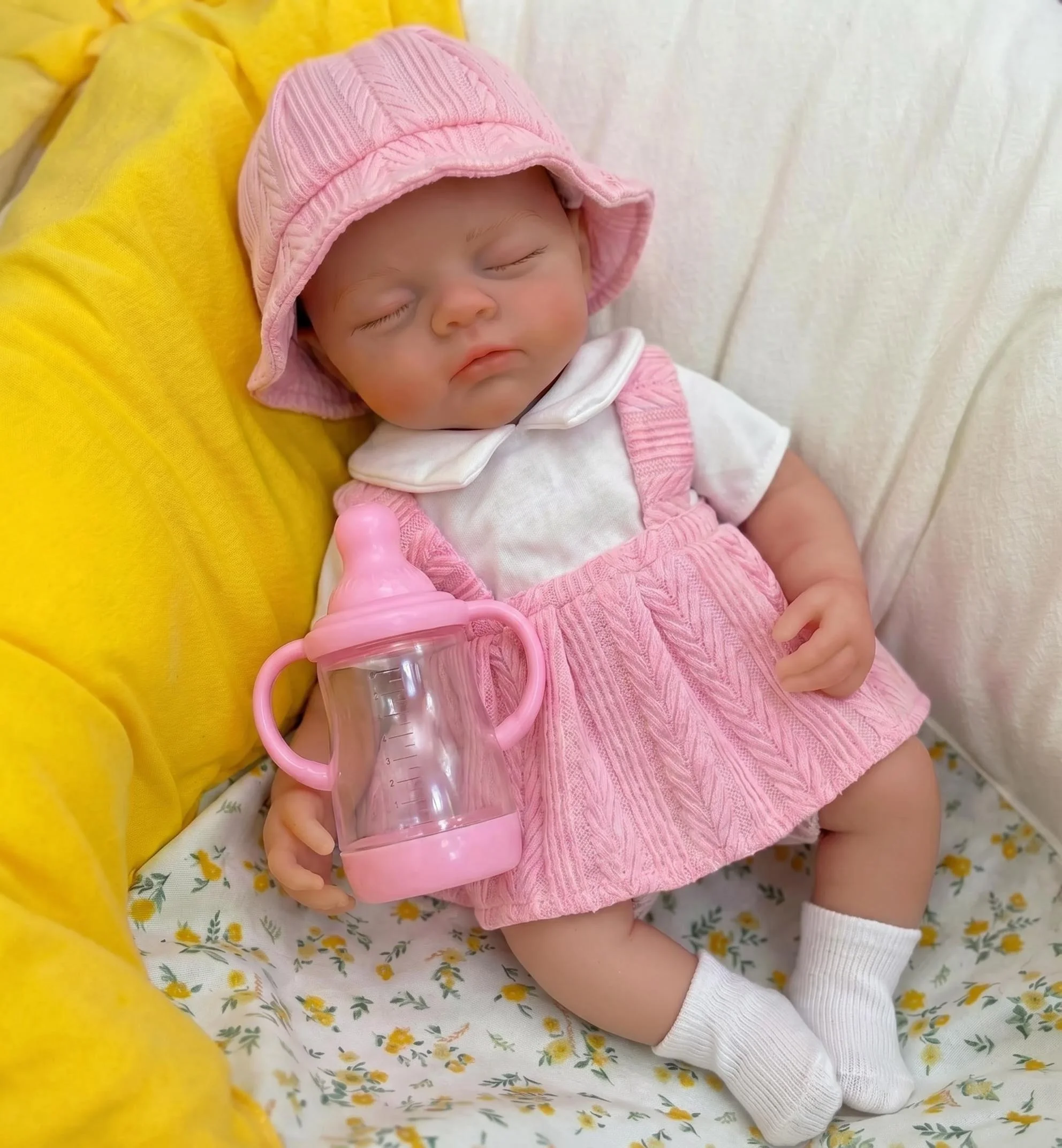 

NPK 12inch Irys Squish Doll - Flexible Full Solid Silicone Super Soft Cute Small Lifelike Reborn Bebe Toy for Collectors