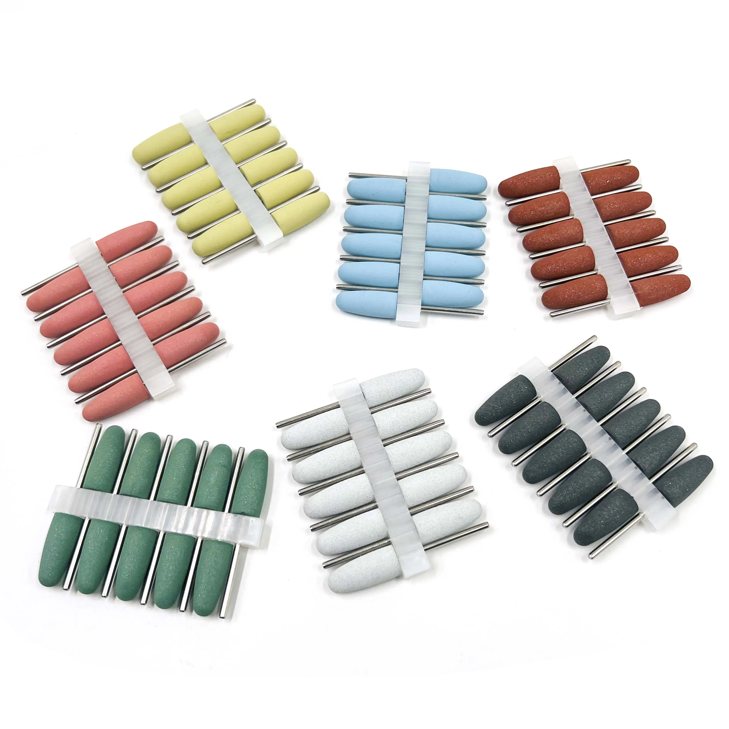 

10pcs Dental Silicone Rubber Polishers Burs Teeth Whitening Plishing Drill 2.35mm Dental Polishing Nail Drill Bit