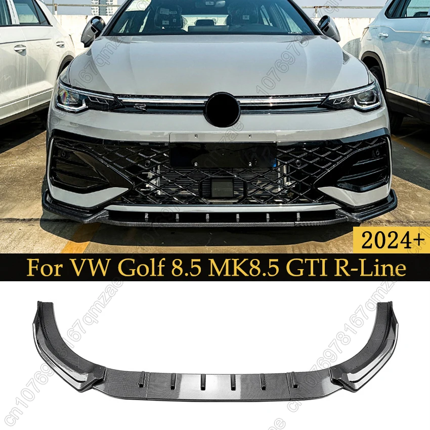 

For Volkswagen VW Golf 8.5 MK8.5 GTI R-line 2024-2025 Front Bumper Splitter Lip Spoiler Diffuser Guard Deflector Body Kit Cover