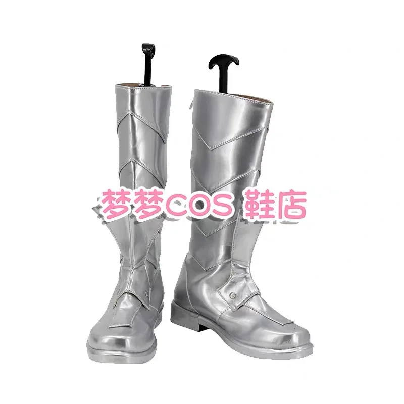 أنيمي Kaiju No 8 Kafuka Soshiro تأثيري أحذية بيضاء أحذية طويلة للتنكر الأحذية الجلدية أزياء الهالوين اكسسوارات مخصصة
