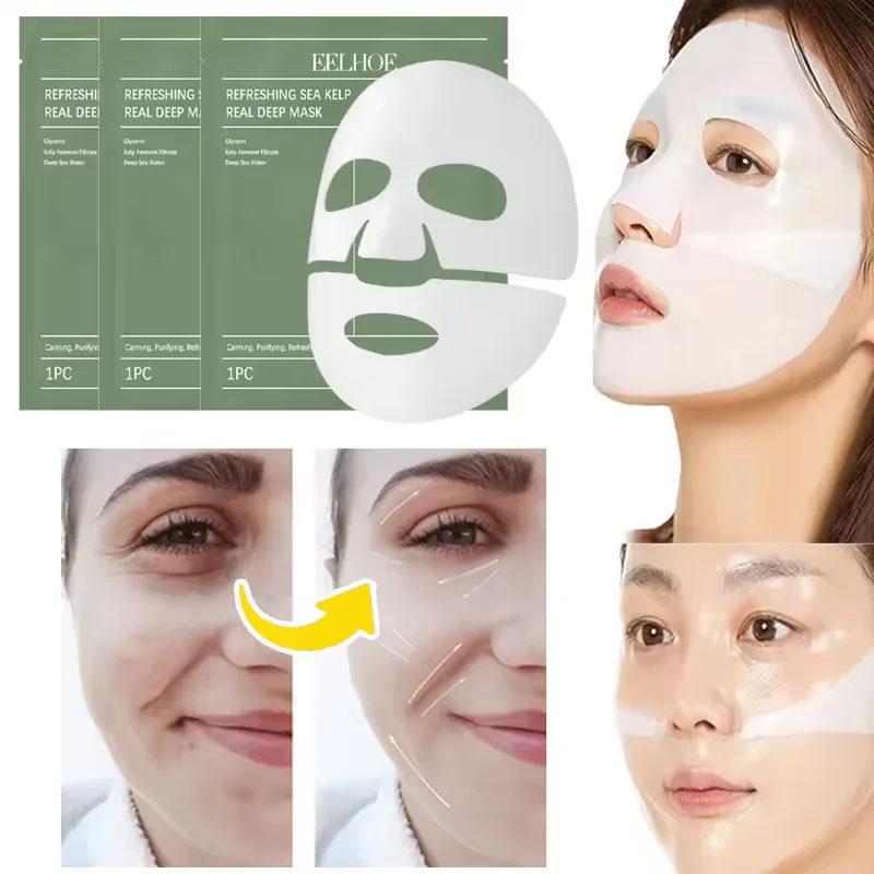 Bio-Collagen Sea Kelp Real Deep Mask Anti-Wrinkle Lifting Mask Hydrolyzed Collagen Collagen Reverse Filming Volume PeelOff Mask