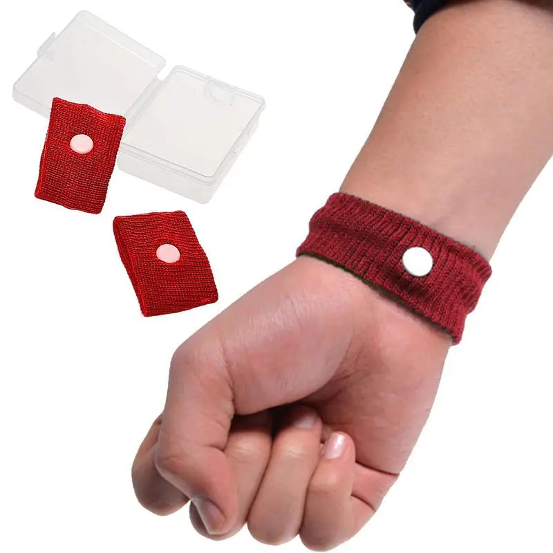 1 Pair 2pcs Travel Morning Sickness Wrist Band Anti Nausea Car Van Sea Plane Wristband Anti-motion Sickness Bracelet Strap Boats