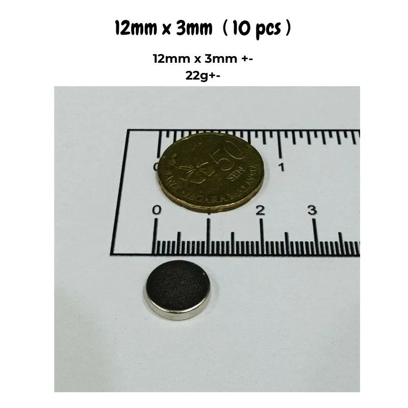 20/50pcs Assorted Disc Magnets 3x2mm & 12x3mm Grade for System Building Sensitive Arrays Robust Mounting