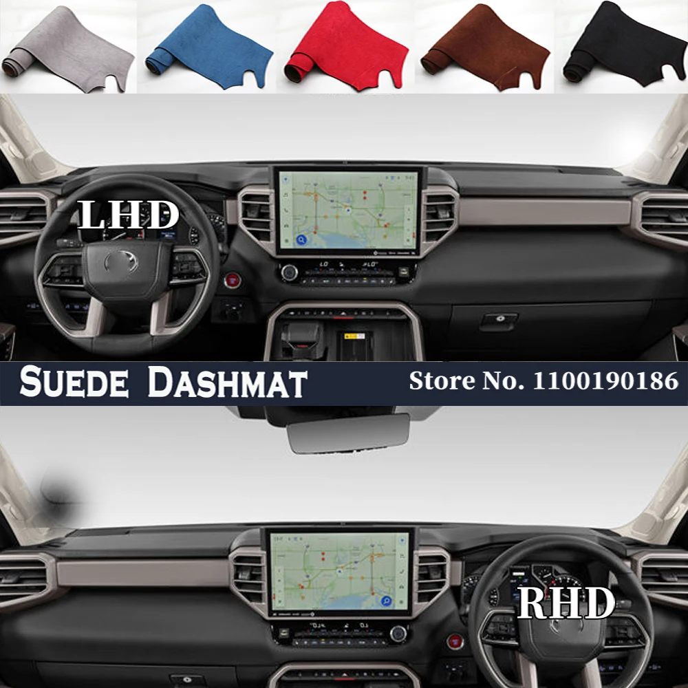 

Car Styling Suede Leather Dash Mat Covers Dashmat Dashboard Carpet Accessories For Toyota Tundra XK770 Pick Up 2022 - 2025 2023