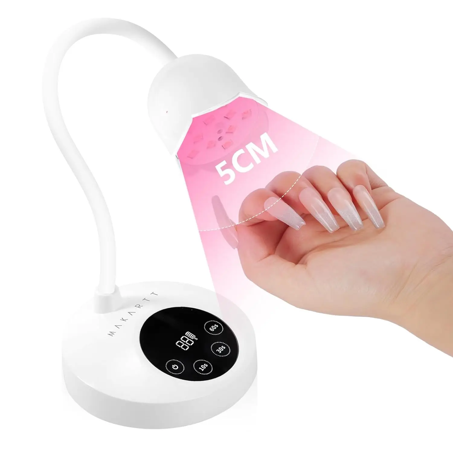 

Rechargeable Mini UV LED Nail Lamp for Nails Gel Polish LED UV Light Dryer 4 Timers Fast Curing UV Lamp for Home DIY Manicure