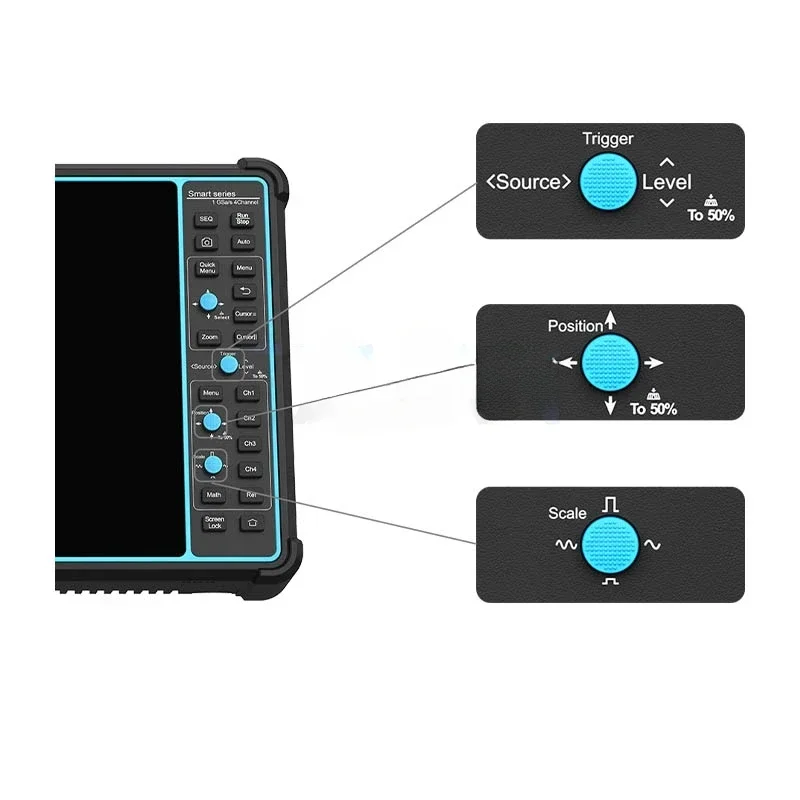 Micsig STO1004 Oscilloscope Digital Flat Panel Oscilloscope 4-channel 100M Bandwidth Handheld Full Touch Smart Series Decoded