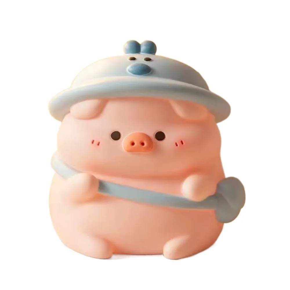 Fashion Cute Pig Coin Savings Tank Vinyl Anti-fall Cartoon Coin Tank Large Capacity Durable Storage Box Collection