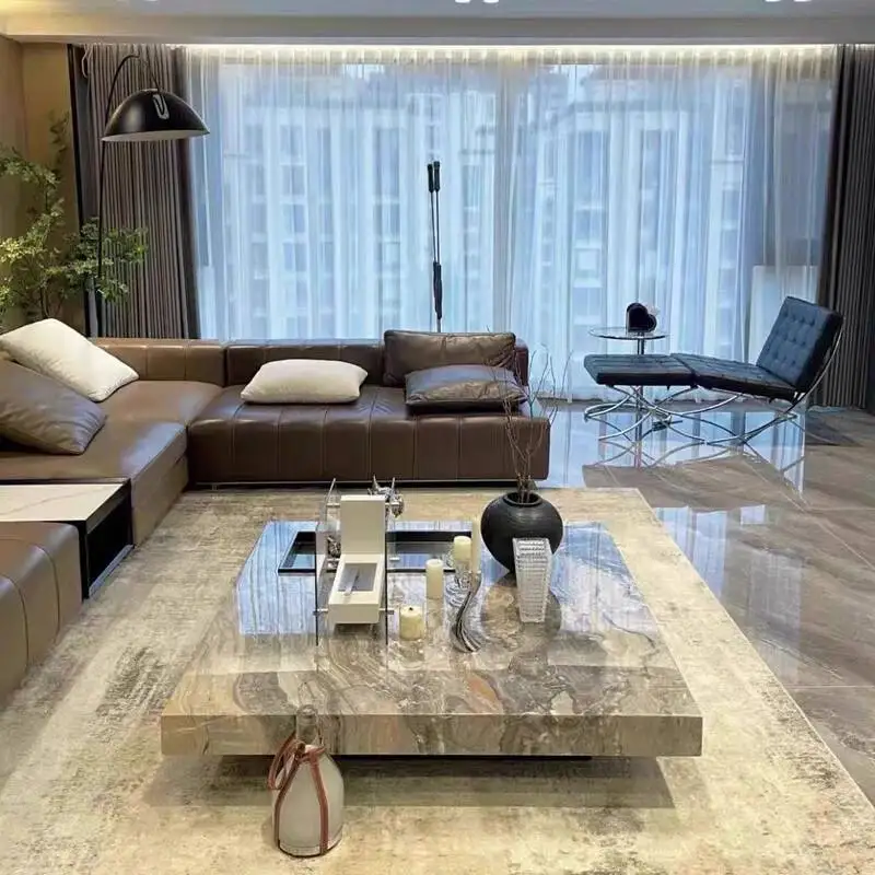 

Cool Table Neutral Rectangle Coffee Industrial Design Modern Coffee Table Luxury Unique Coffee Table Living Room Furniture