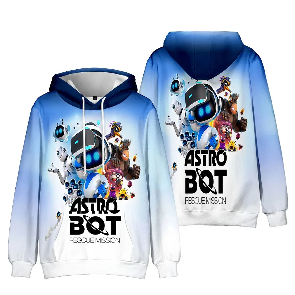 2024 Astro Bot Hoodie Incredibox Sweatshirt Funny Cartoon Game  Clothes Graphic Clothes Costume For Kids Robot Tops