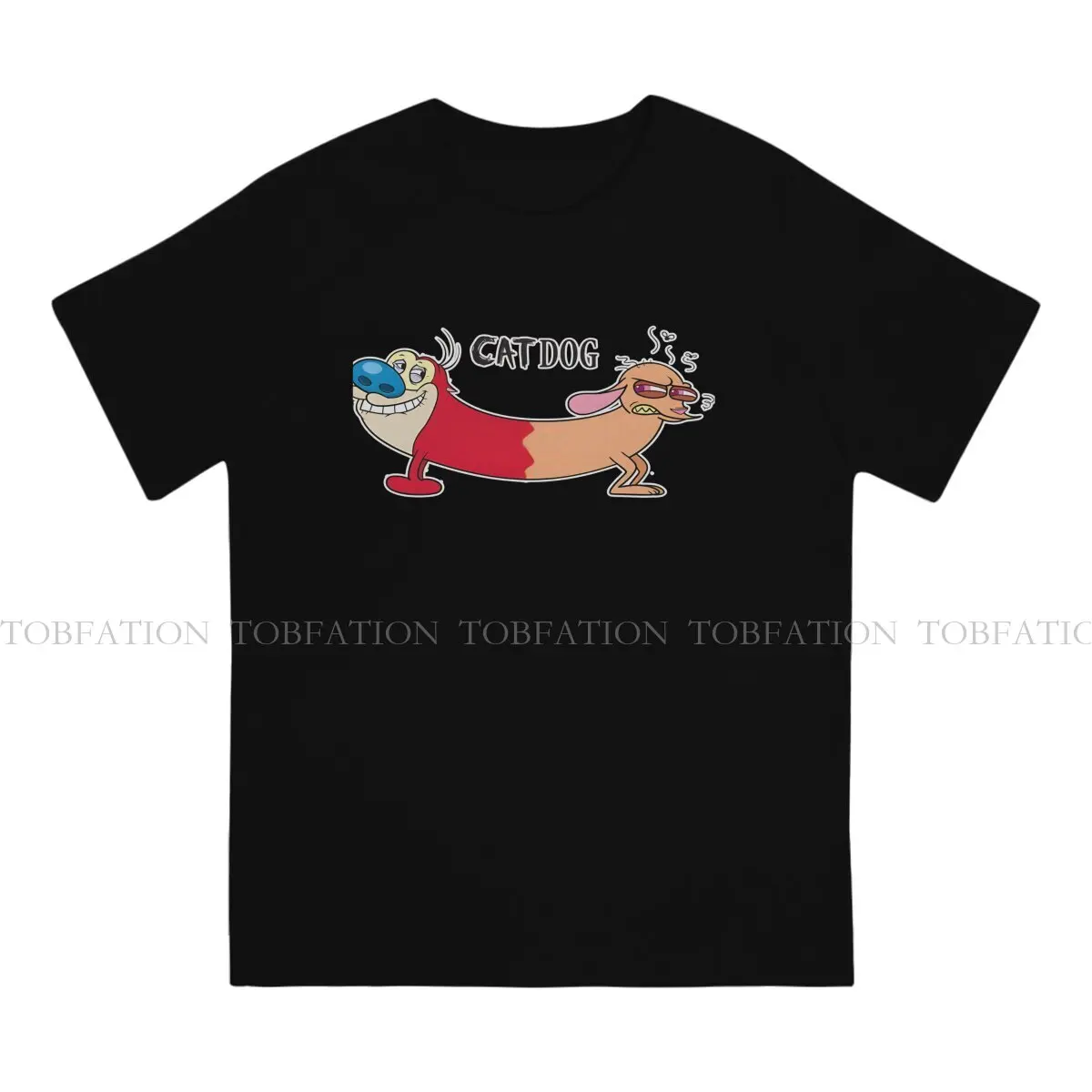 Funny The Ren & Stimpy Show Anime Men T Shirt Cotton Graphic Crewneck TShirt Harajuku Streetwear