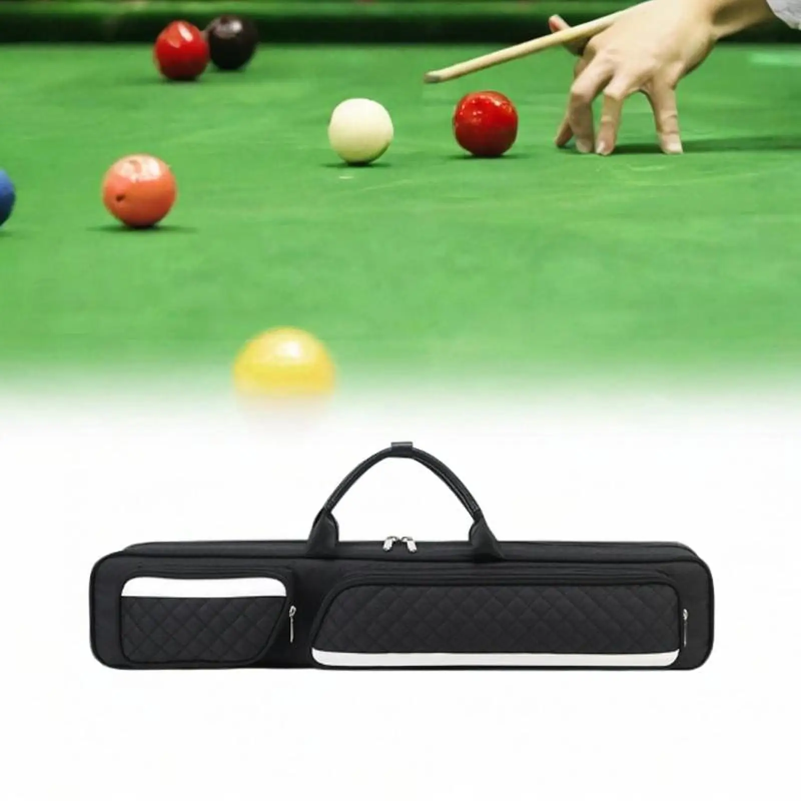 

Pool Cue Bag Pool Stick Bag, Wear Resistant Pool Cue Case Organizer with Multi Pockets for Travel Billiards Accessory