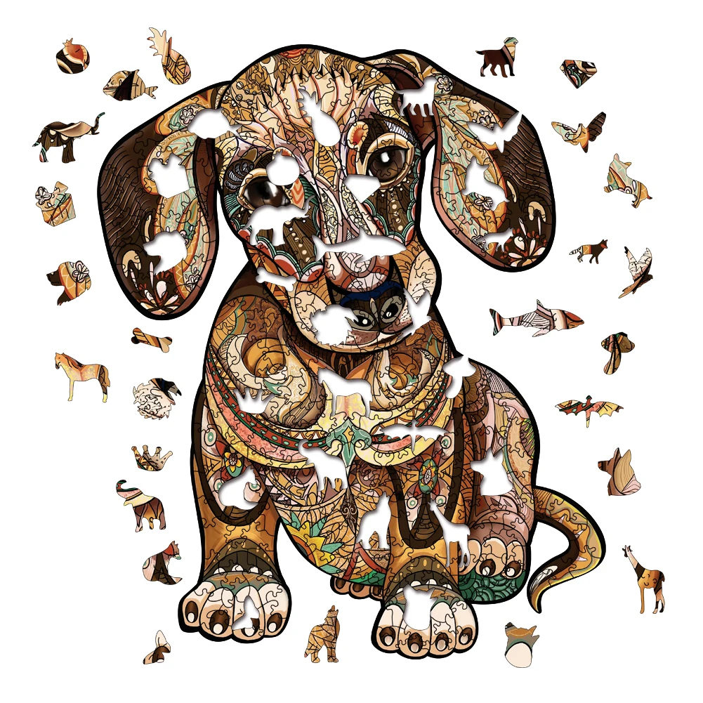 

Irregular Shaped Wooden Jigsaw Puzzle Unique Animal Shaped Puzzle for Adults Educational Stress Relief Toy Home Decor Gift