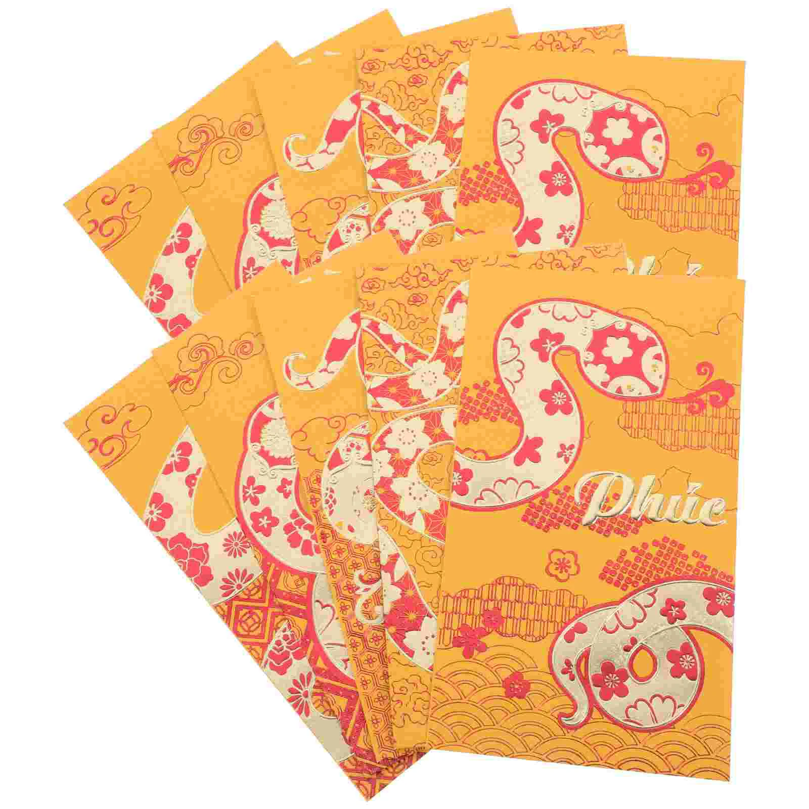 30 Pcs Year of The Snake Spring Festival Red Envelope Money Packet 2025 Paper Packets New Supply Pocket Envelopes Luck Bag