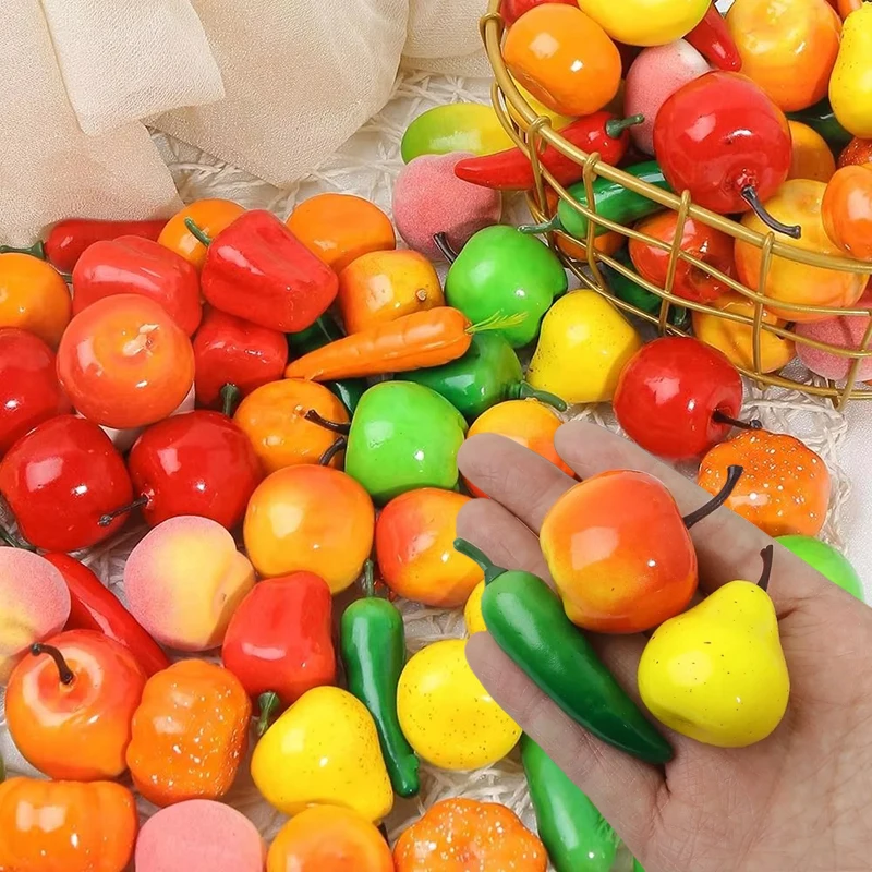 10/20 pçs mini simulação frutas e legumes espuma paisagem cena diy acessórios decoração doméstica ornamento em miniatura tmz
