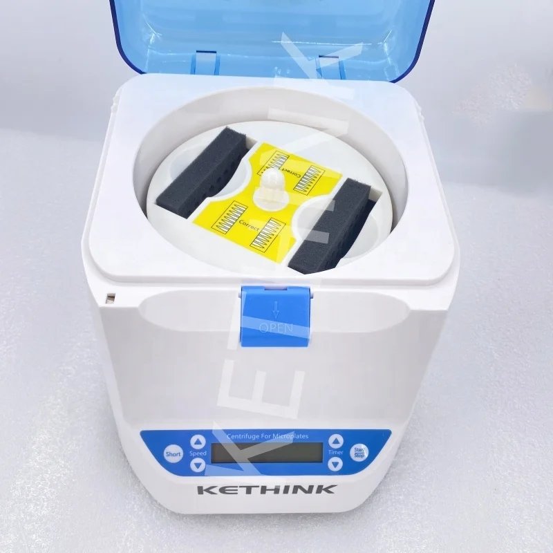 CE Certificated KETHINK Lab Centrifuge for 96 Deep Well Plate for Elisa Plate, PCR Strip, PCR Tube or Microplates