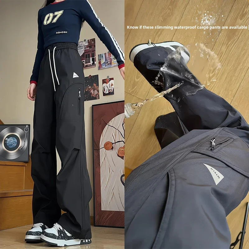 

Водонепроницаемые повседневные брюки с флисовой подкладкой для активного отдыха, мужские прямые брюки с защитой от брызг и ветра, осенне-зимние повседневные брюки для пар