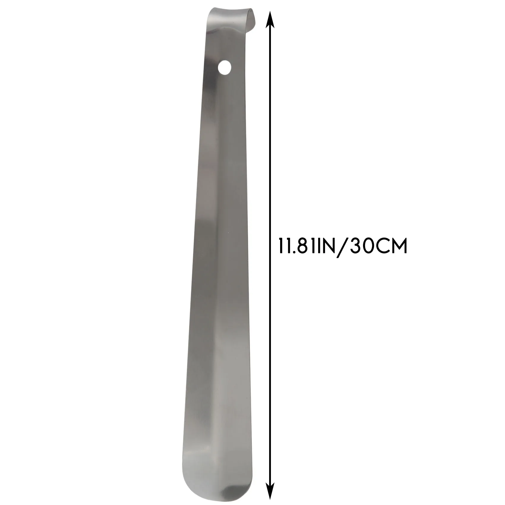 ABRW-Stainless Steel Extra Long Handled Shoe Horn Shoe Lifter Durable Tool Silver, 30Cm/11.8Inch