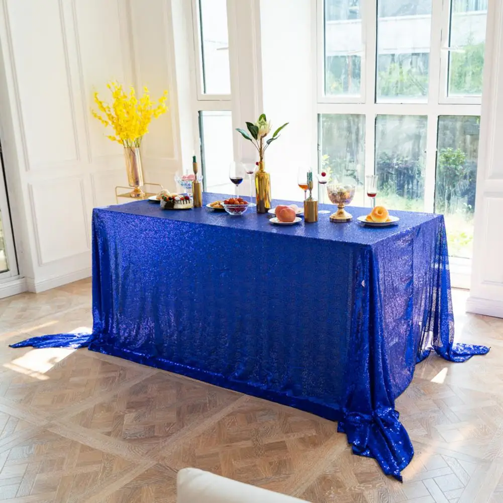 Camino de mesa impermeable para fiesta, elegante camino de mesa con lentejuelas para bodas, banquetes, fiestas, cobertura, forma cuadrada para graduación, tema