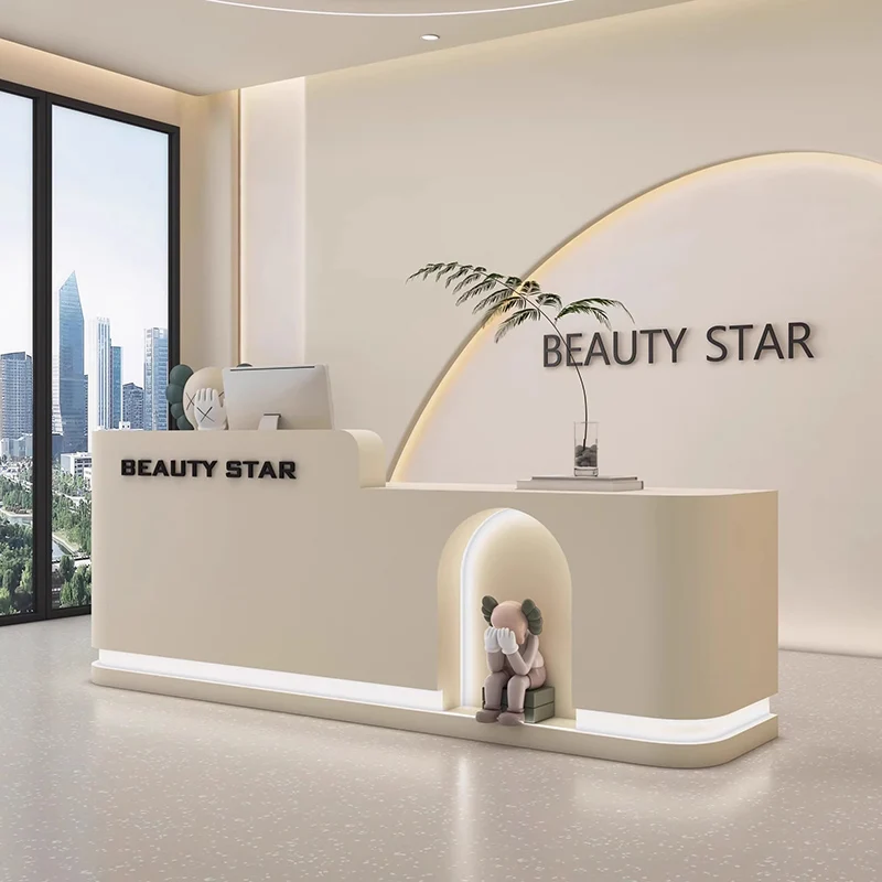 Banchi reception europei minimalisti Banchi reception estetici semplici per esposizione aziendale Mobili unici e moderni alla moda Mostrador