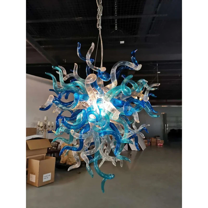 

BOSSEN Modern Luxury Chandelier Customizable Pendant Light Dimmable Ceiling Fixture Lincoln Murano Spiral Glass For Hotel Villa