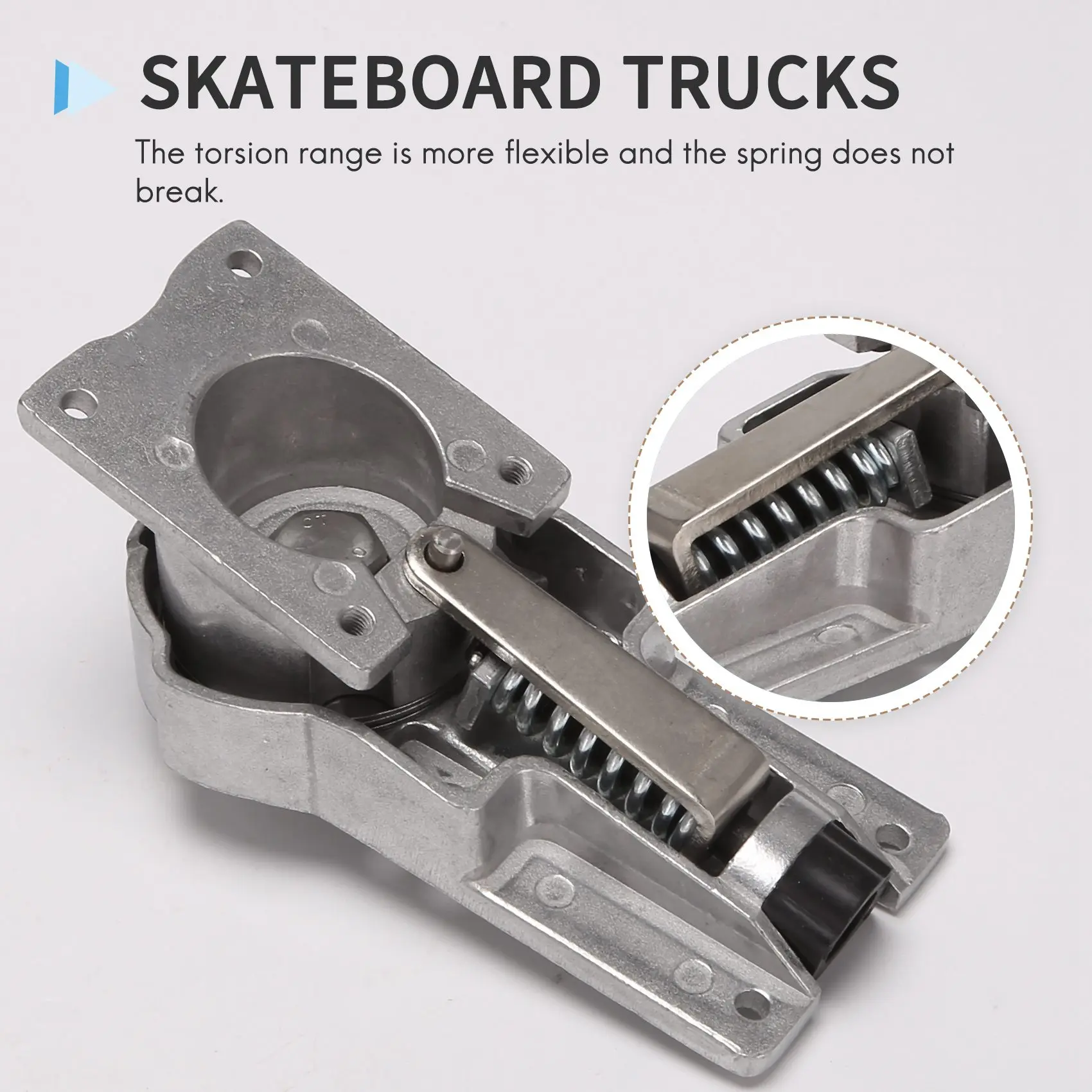 Arrival Surf Skate Trucks Alloy 7-Inch Land Surfboard Skateboard Bracket Base Black C7 Bridge Spring Bracket,Silver