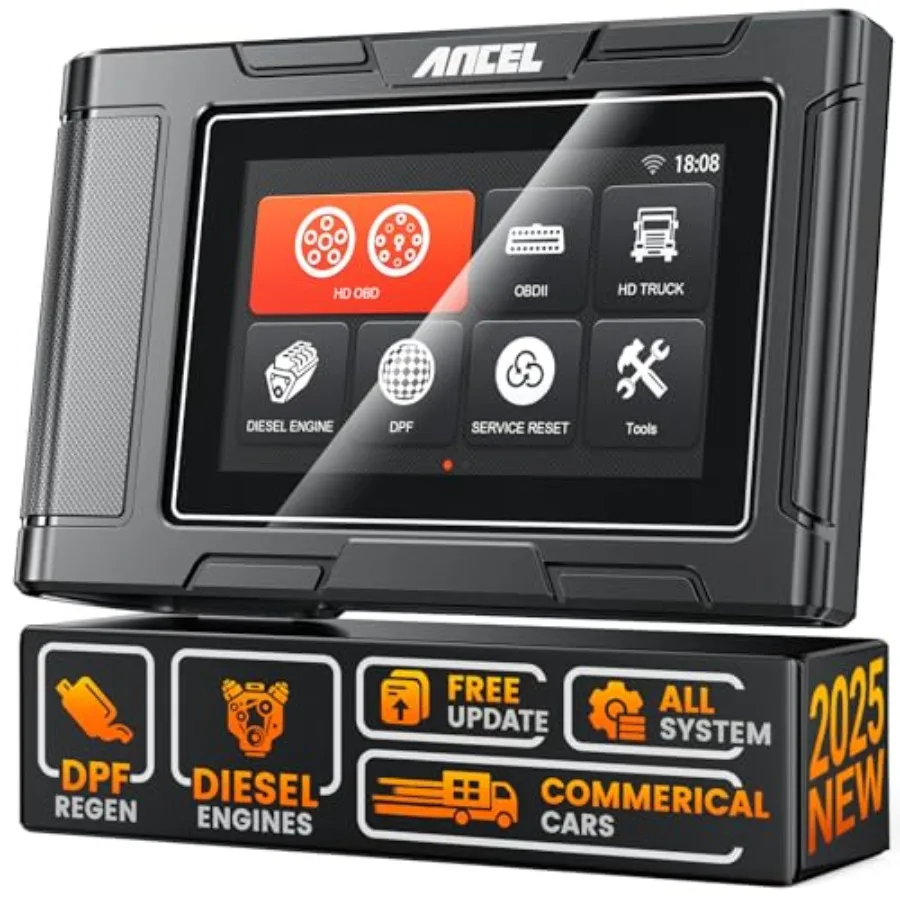 

ANCEL Heavy Duty Truck Scanner HD3300 Plus+ DPF Reset/Force Regen Full System Truck Scanner for Detroit Cummins Caterpillar Pac