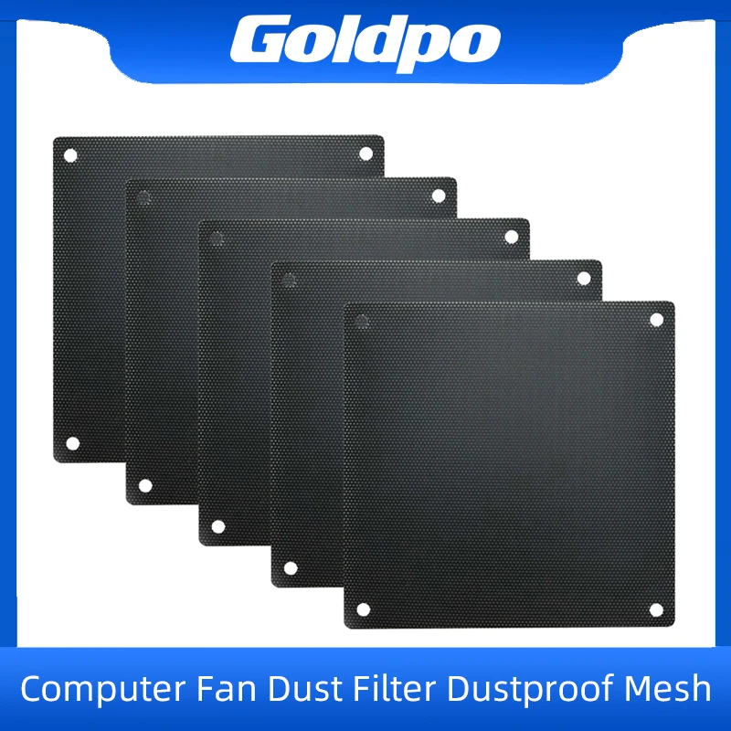 5PCS 80mm 90mm 120mm 140mm Cuttable Black PVC PC Fan Dust Filter Dustproof Case Computer Mesh Cooling Ultra Fine Dustproof Cover