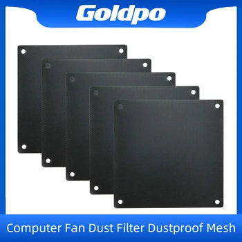 5 uds 80mm 90mm 120mm 140mm cortable negro PVC ventilador de PC filtro de polvo caja a prueba de polvo refrigeración de malla de ordenador cubierta ultrafina a prueba de polvo 1