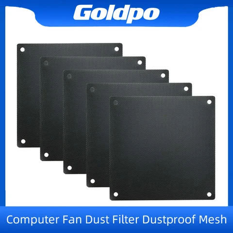 5PCS 80mm 90mm 120mm 140mm Cuttable Black PVC PC Fan Dust Filter…