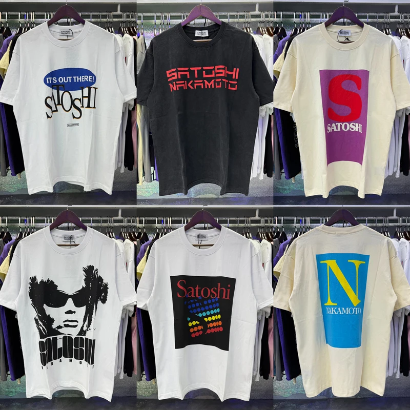 Satoshi Nakamoto Trend Series Classic Basic Tops T-shirts High-quality Unisex Short Sleeves Stock