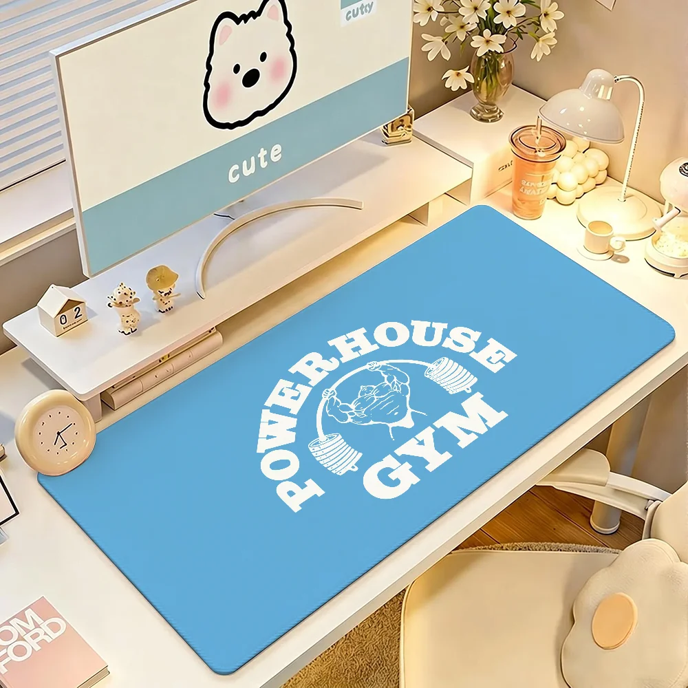 P-Powerhouse G-Gym logo Mouse Pad Large Non-Slip Waterproof Mat Stitched Edge Keyboard Pad for Gaming Daily Office