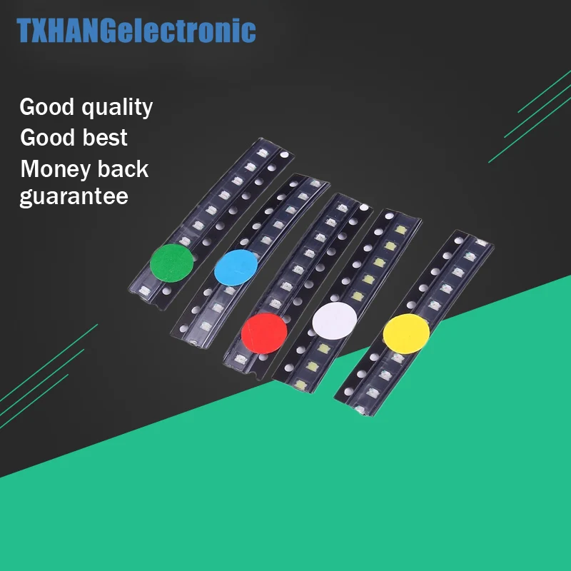 50pcs 0805 SMD LED light Package LED Package Red White Green Blue Yellow 0805 led diy electronics