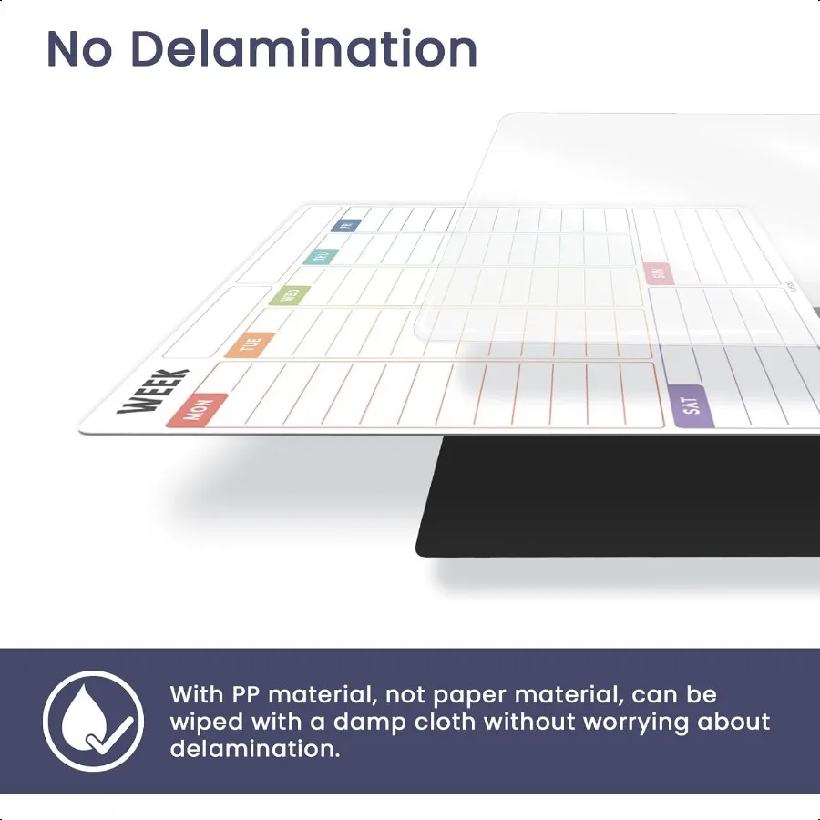 Magnetic Weekly Calendar Whiteboard for Fridge Refrigerator Dry Erase Weekly White Board Includes Magnetic Weekly  for Fridge w