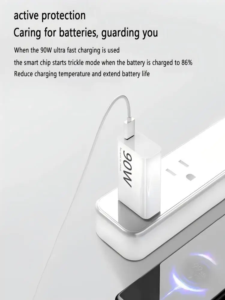 65W USB-C Wandladegerät mit einziehbarem Kabel, superschnelles Laden QC 3.0 USB PD für iPhone 17/16 POCO Xiaomi – Handy-Ladegeräte