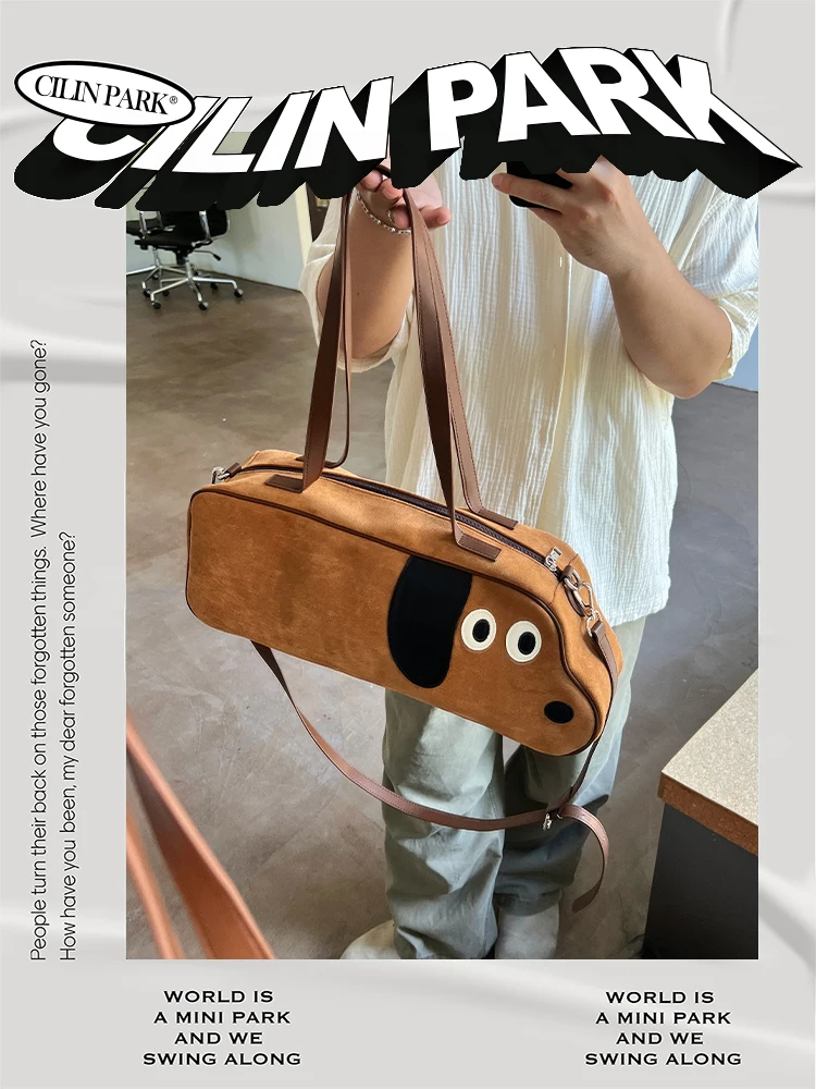 

CILINPARK Large Capaci Commuter Travel Dog Sausage Bag oulder Crossbody Handbag Sli Neutral Modern Waable