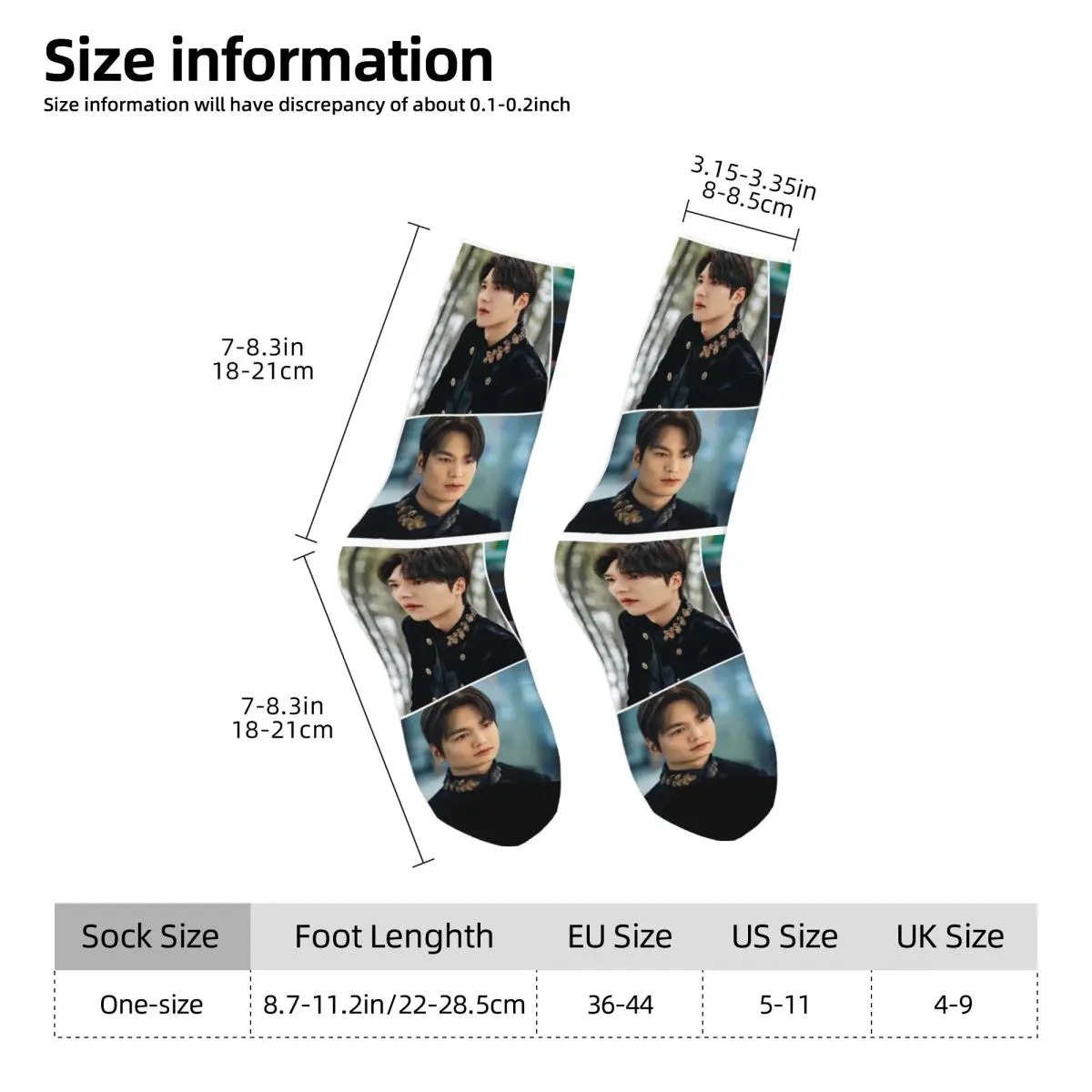 لي مين هو الملك وسيم الكولاج الجوارب Harajuku جوارب عالية الجودة كل موسم الجوارب الطويلة اكسسوارات هدايا عيد الميلاد