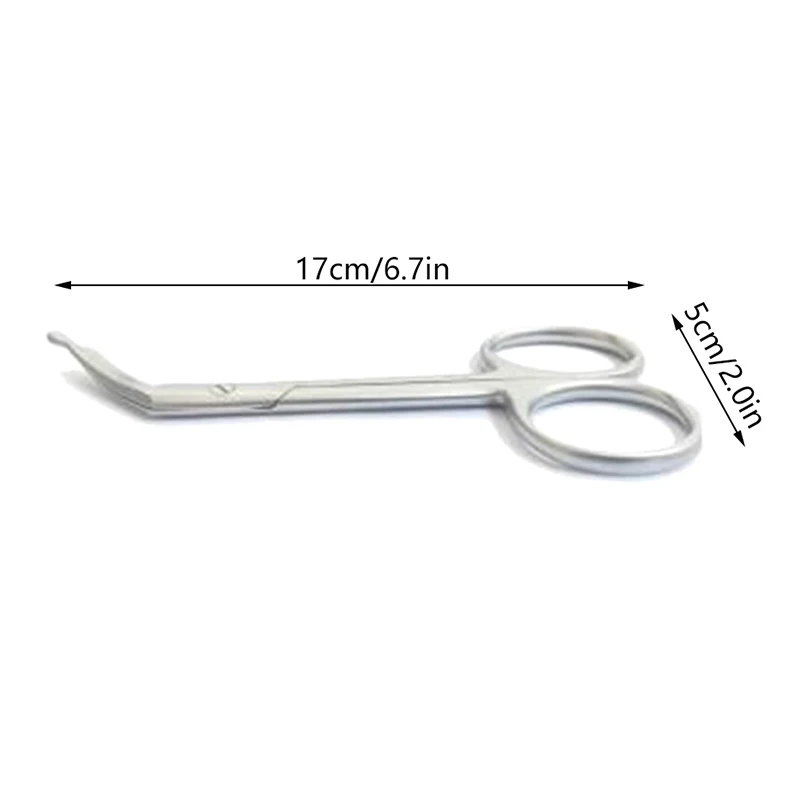 Ostomy Bags Scissors Round Head Curved Design For Prevent Puncturing Of The Bag Body Medical Scissors Stoma Care Accessories