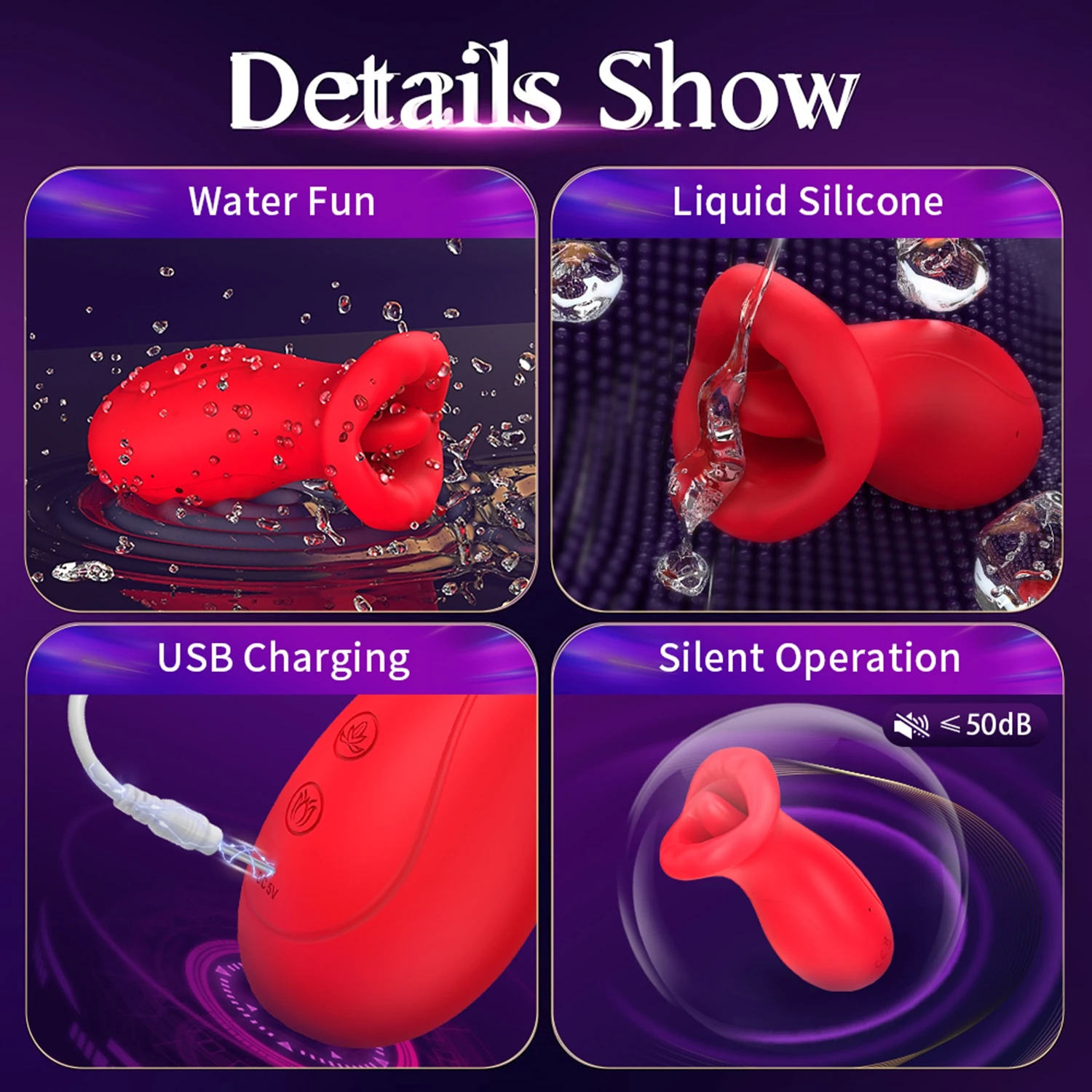 3IN1 Mouth Shaped Sucking Vibrator,10 Tongue Licking 3 Sucking Nipples Clit Sucker,G Spot Vibrators Clitoral Stimulator Sex toys