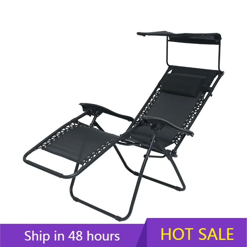 

YTYIN Factory Direct Sale Outdoor Sunshade Metal Fishing Recliner Garden Balcony Custom Logo Beach Leisure Camping Beach Chair