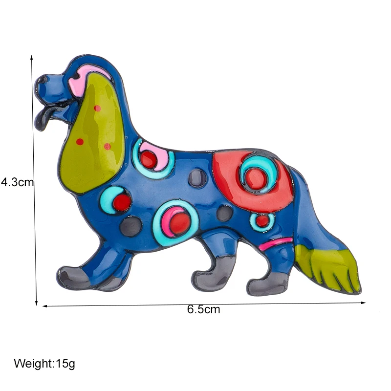 MEYRROYU Lovely Red Blue Dog Shape Women\'s Brooch Pins Enamel Cute Animal Woman Brooches Casual Jewelry Gifts