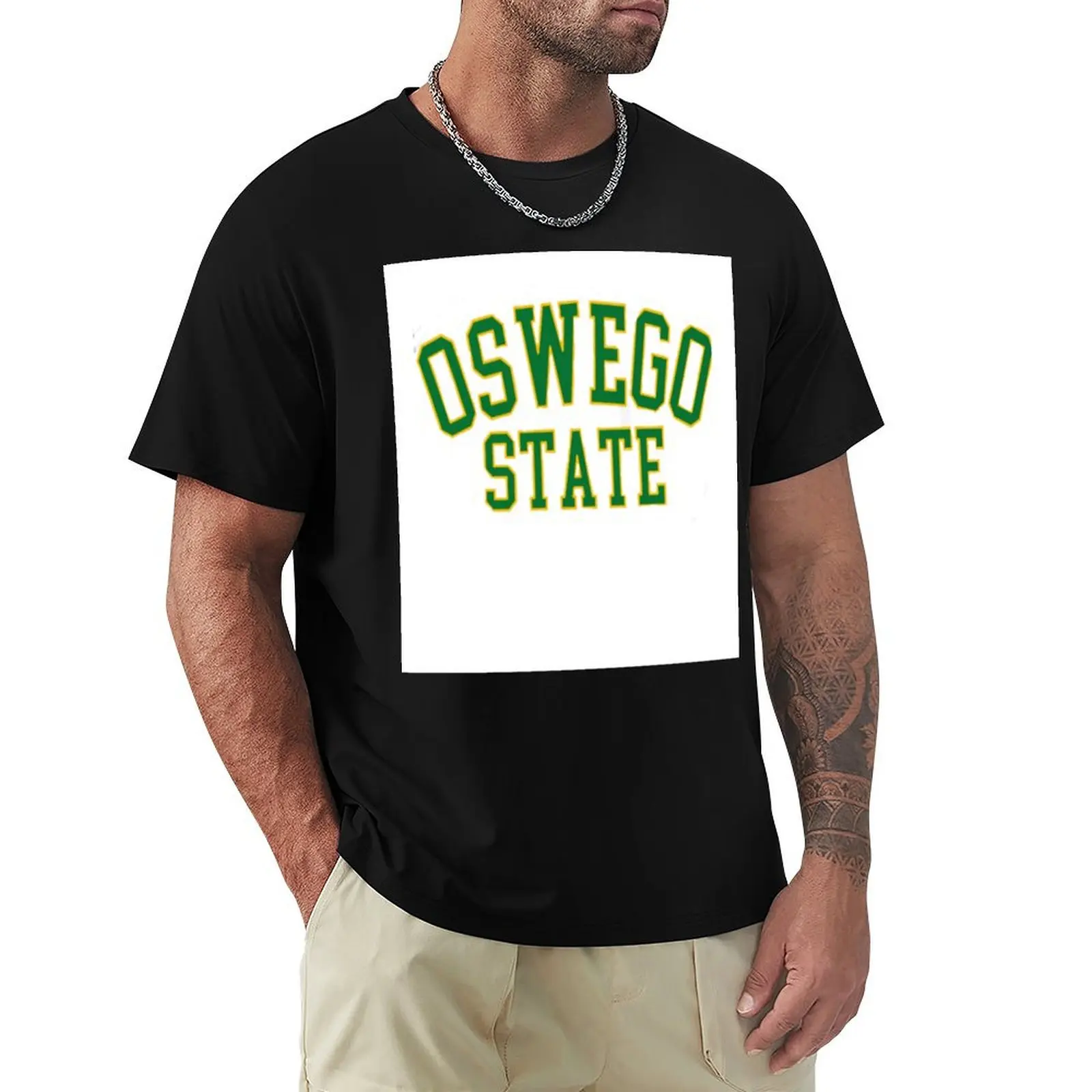 OSWEGO STATE T-Shirt korean fashion street wear mens designer clothes